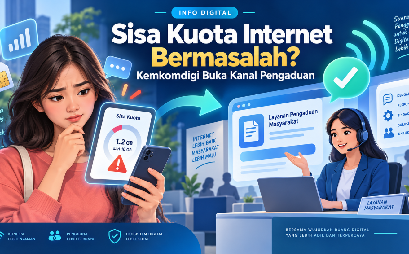 Sisa Kuota Internet Bermasalah? Kemkomdigi Buka Kanal Pengaduan