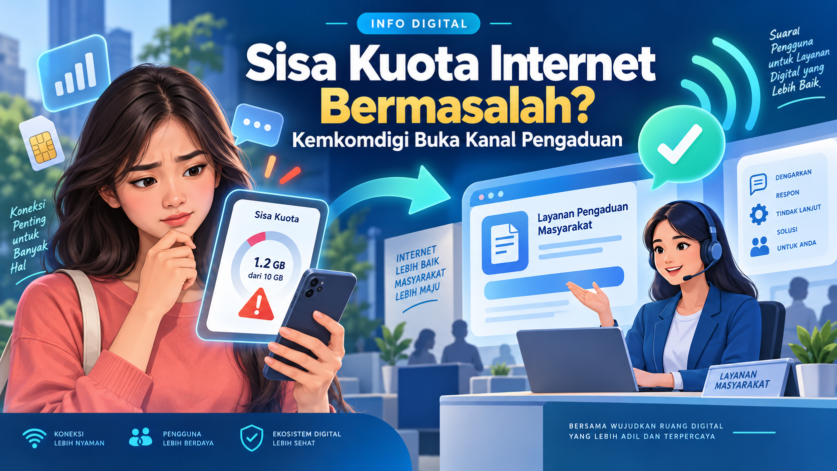 Sisa Kuota Internet Bermasalah? Kemkomdigi Buka Kanal Pengaduan
