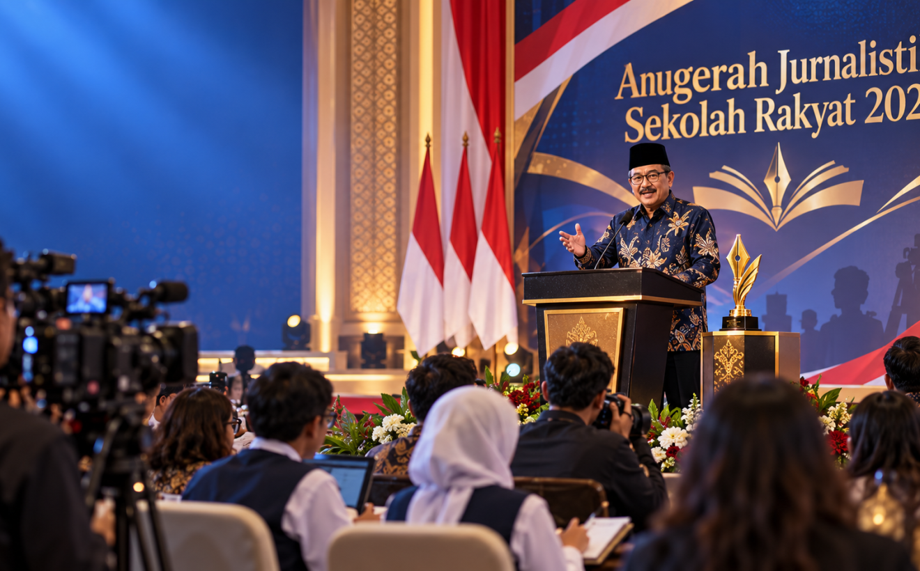 Kemensos Gelar Anugerah Jurnalistik Sekolah Rakyat 2026, Gus Ipul Soroti Peran Penting Media