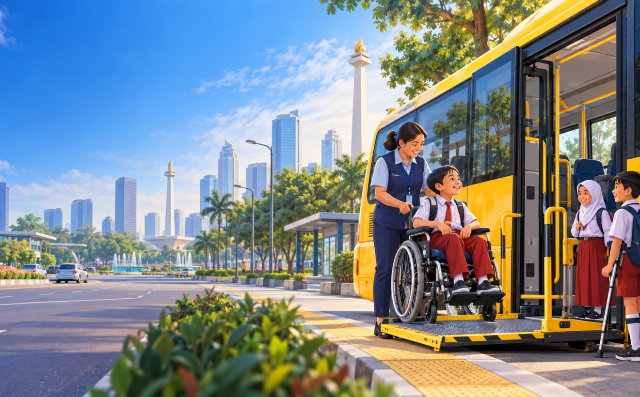 Jakarta Punya 37 Bus Sekolah Khusus Disabilitas