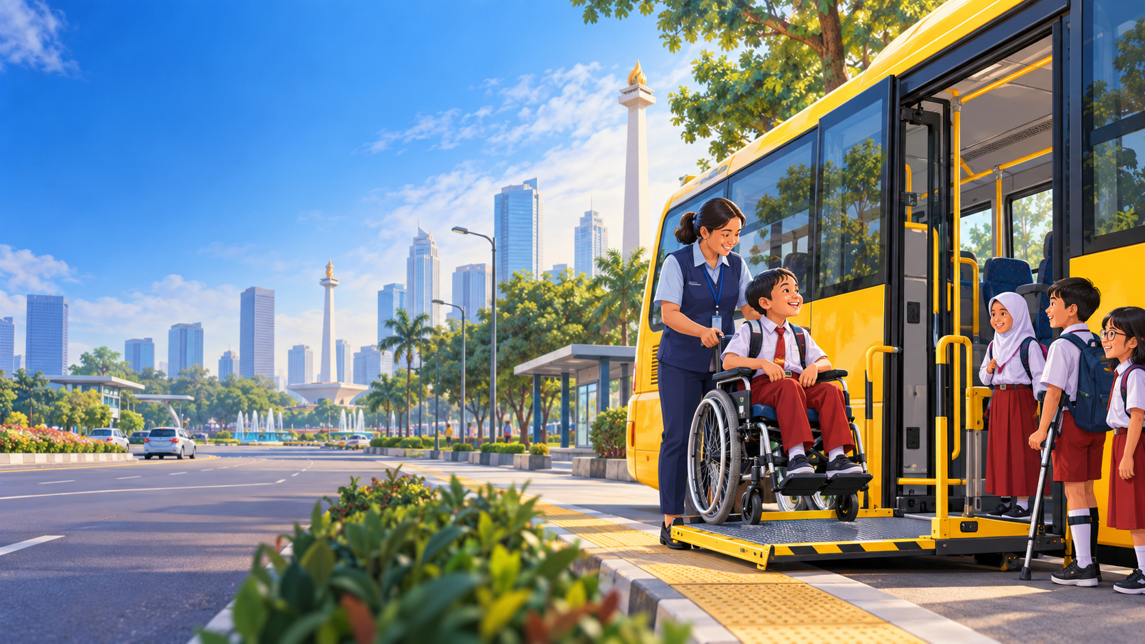 Jakarta Punya 37 Bus Sekolah Khusus Disabilitas