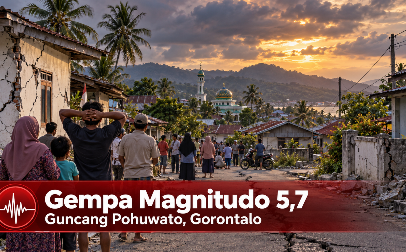 Gempa Magnitudo 5,7 Guncang Pohuwato Gorontalo