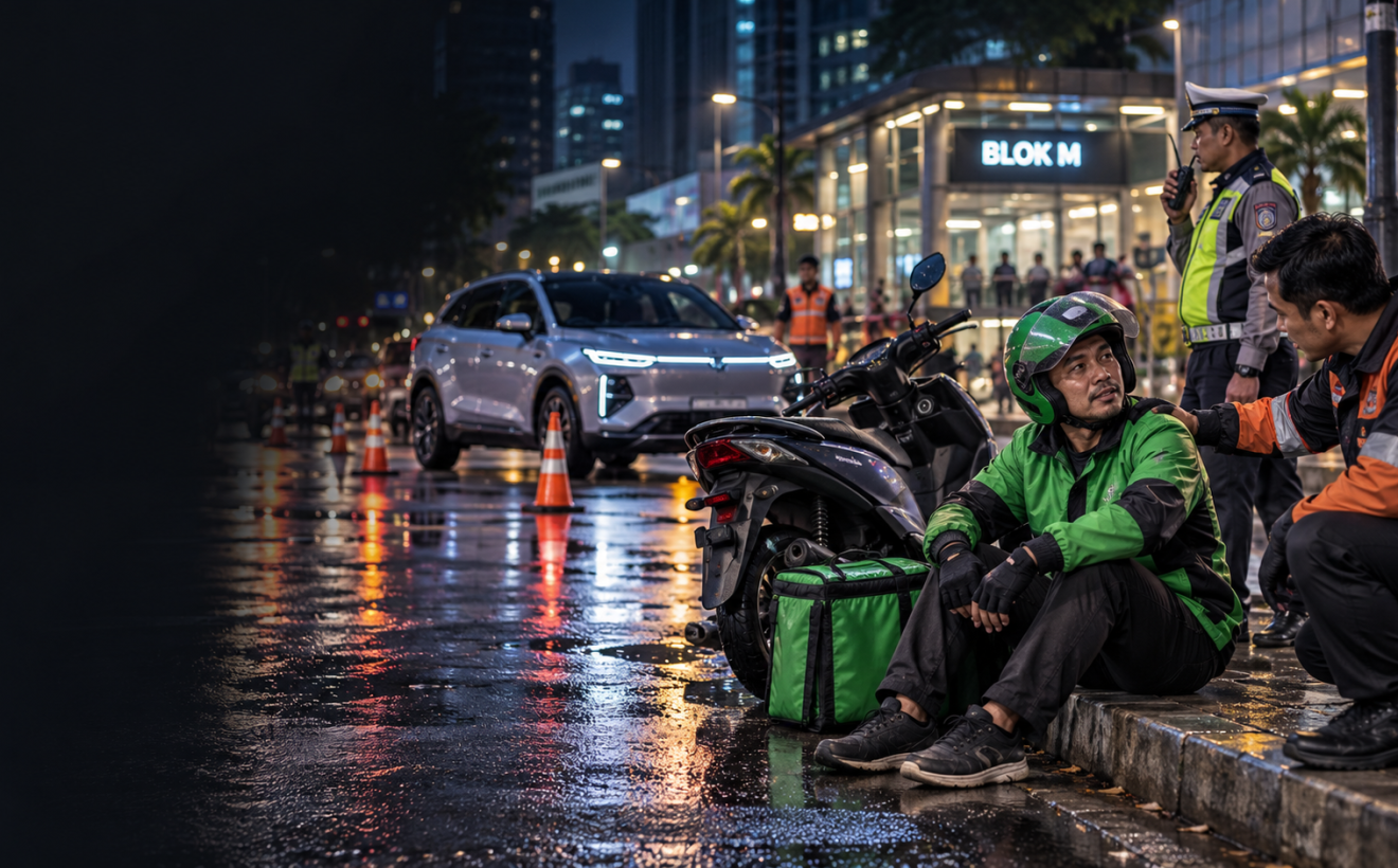 Kondisi Terkini Driver Ojol Dilindas BYD di Blok M