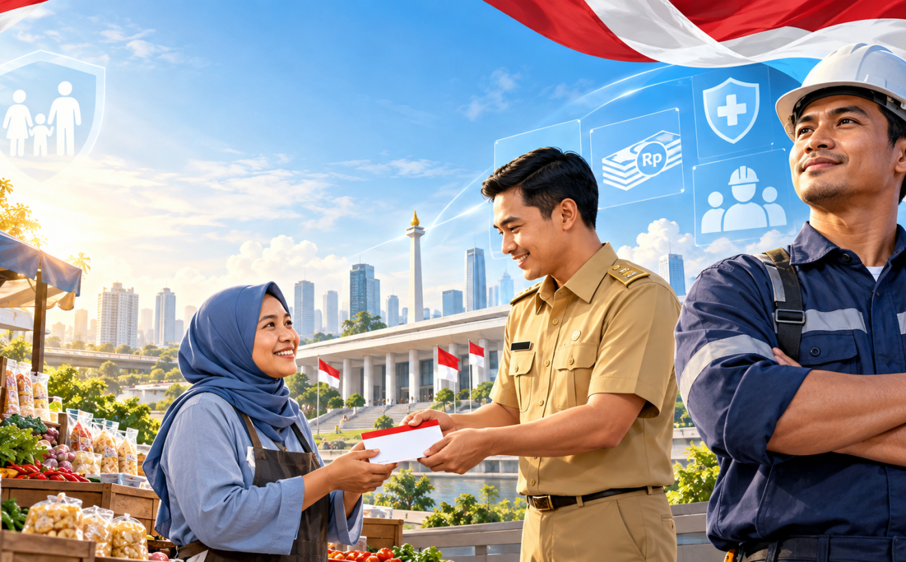 Dua Tahun Prabowo-Gibran, Pemerintah Perkuat Bansos dan Perlindungan Pekerja