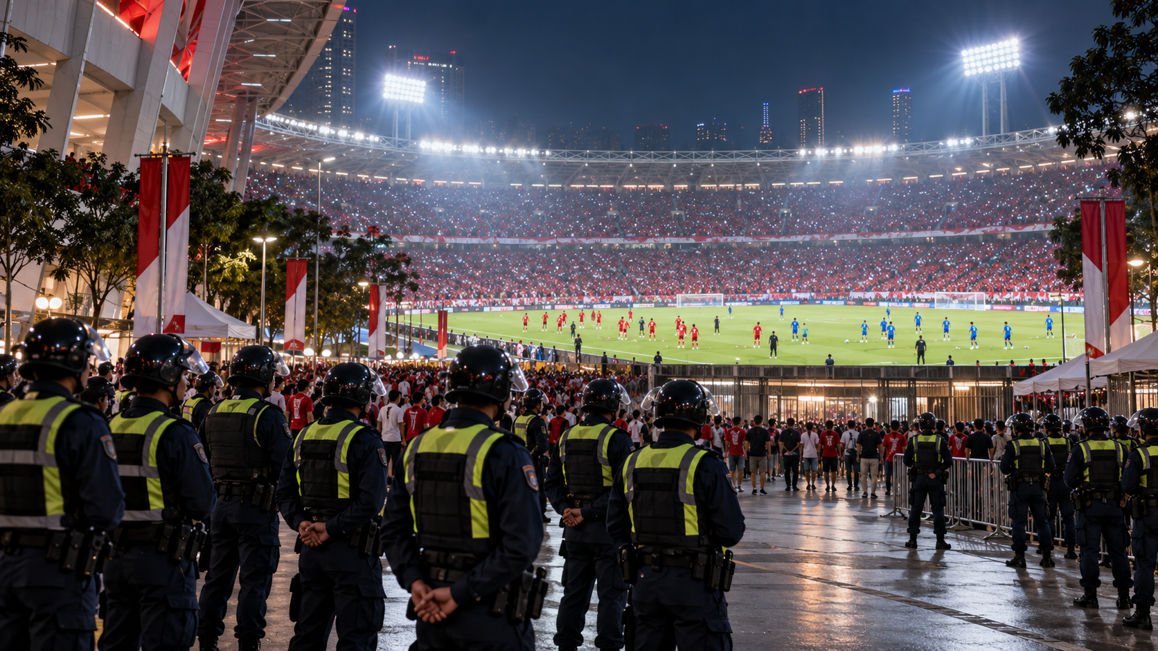 Ribuan Polisi Disebar Amankan Laga Final Indonesia vs Thailand