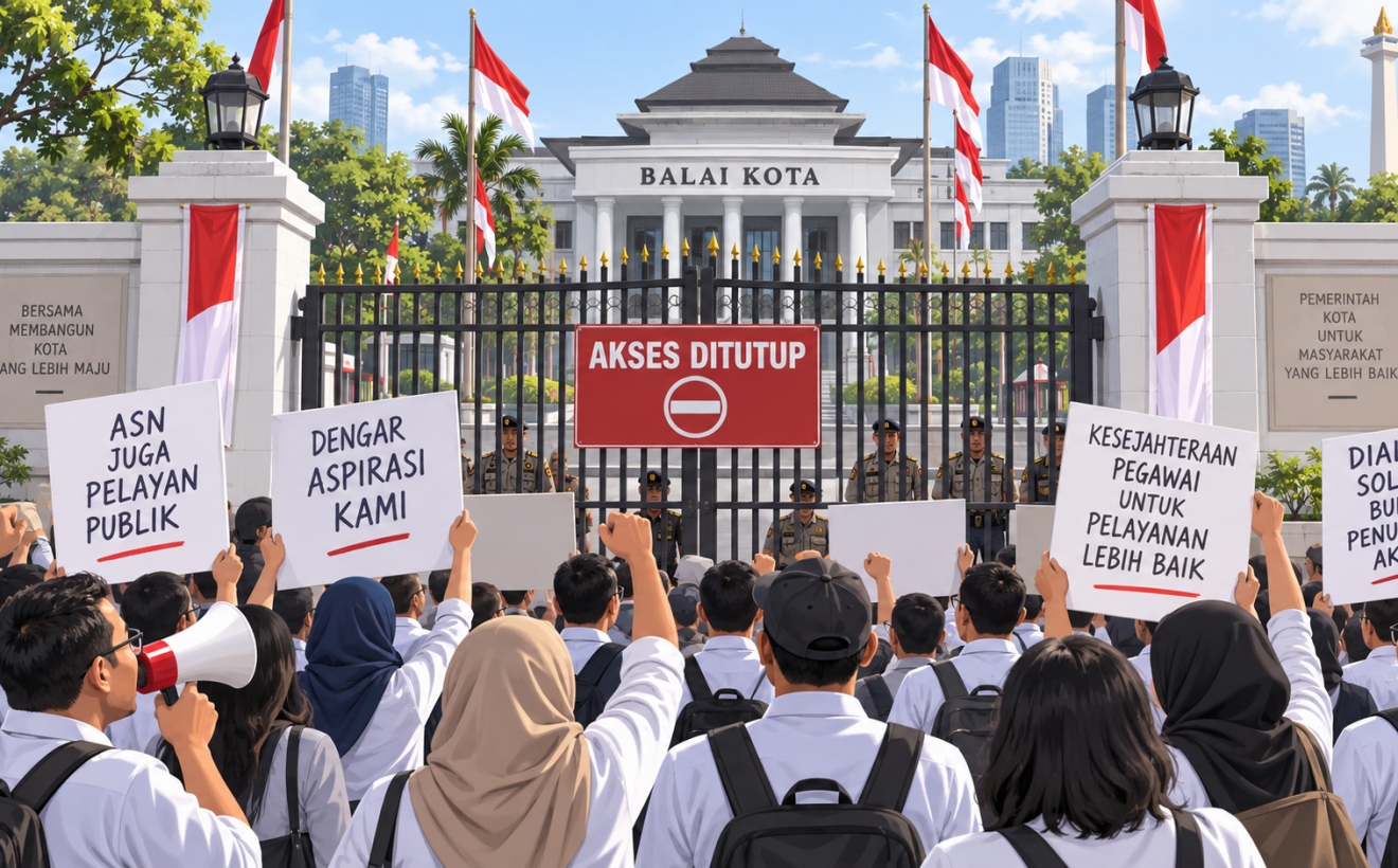 Akses Ditutup Ormas, Karyawan Club de Arjuna Demo Balai Kota