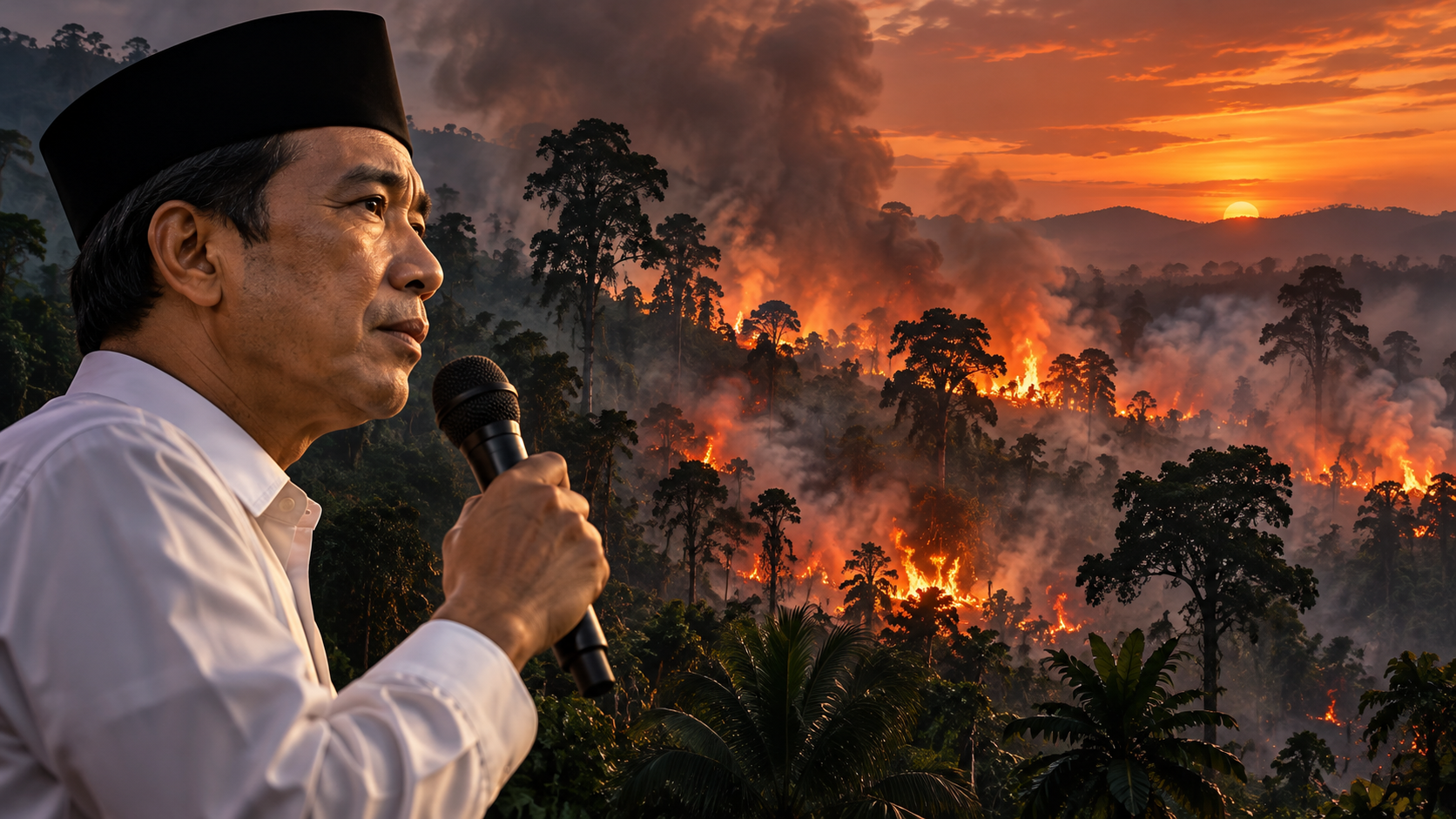 Menang Soroti Kebakaran Hutan, Singgung Dosa Merusak Alam