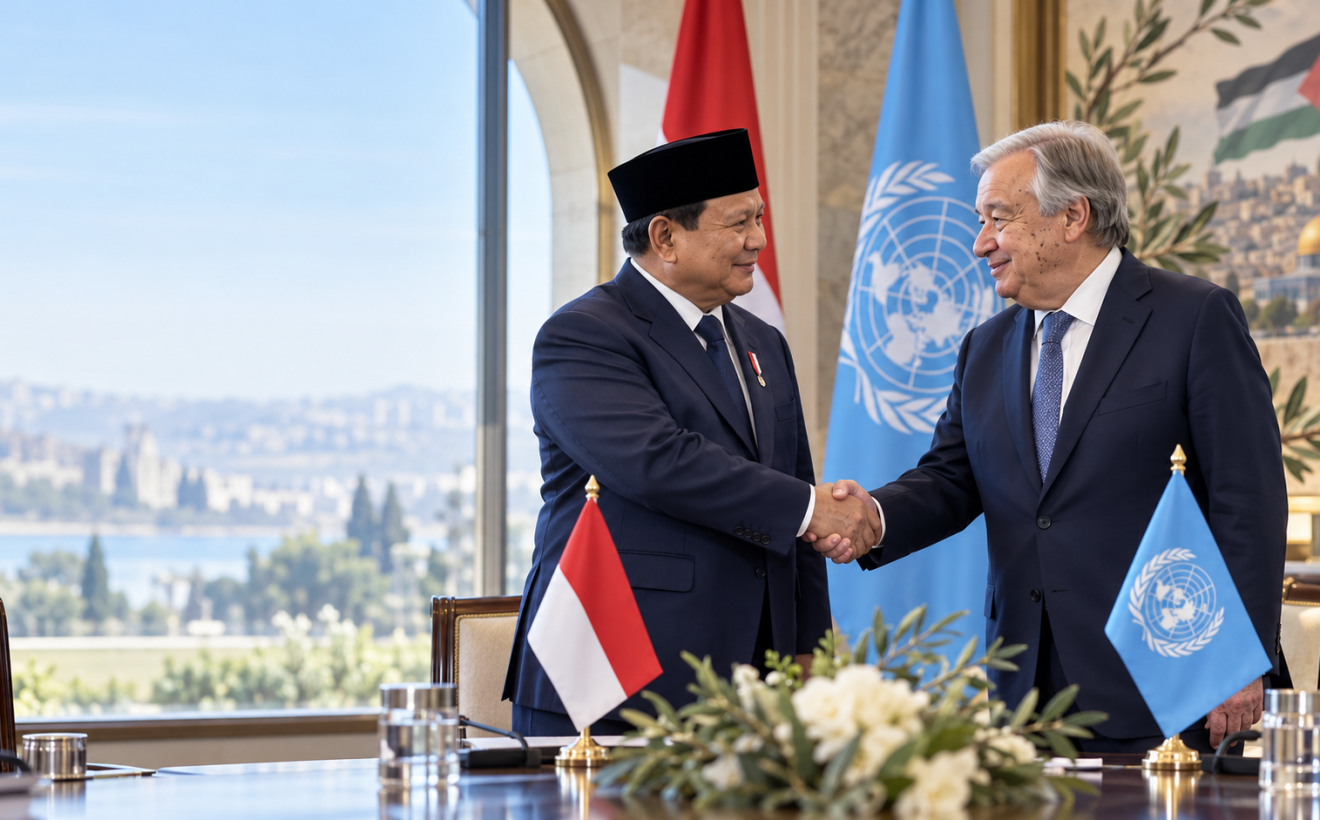 Bertemu Prabowo, Sekjen PBB Apresiasi Peran Indonesia untuk Palestina