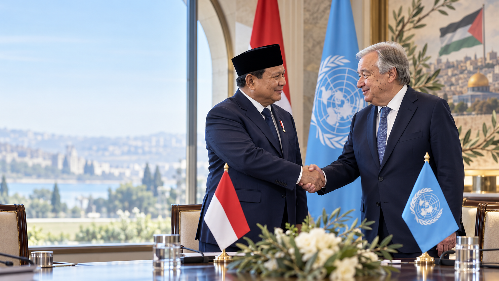 Bertemu Prabowo, Sekjen PBB Apresiasi Peran Indonesia untuk Palestina