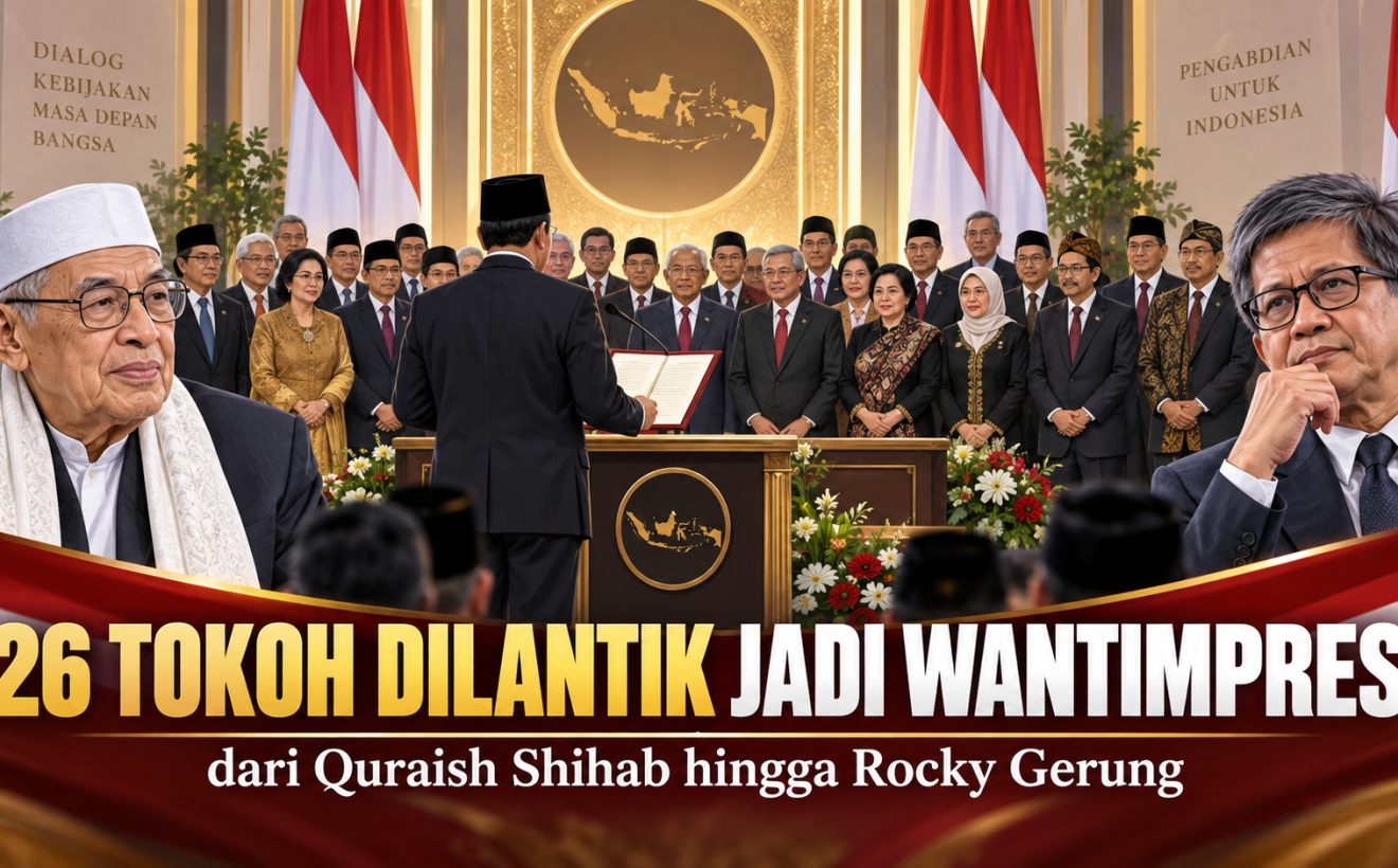 26 Tokoh Dilantik Jadi Wantimpres, dari Quraish Shihab hingga Rocky Gerung