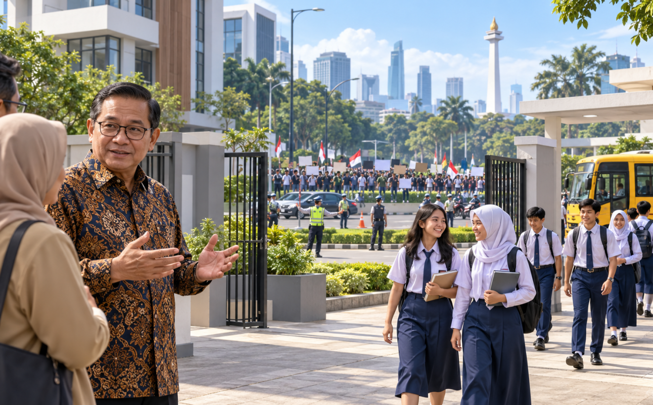 Pramono Pastikan Sekolah Tetap Normal saat Demo BEM UI