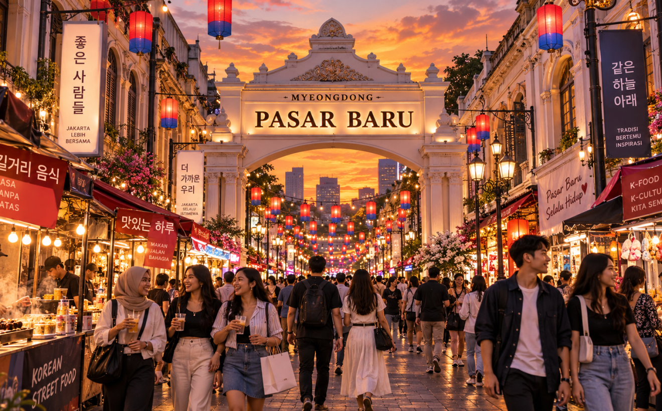 Mimpi Pramono Sulap Pasar Baru Jadi Myeongdong Versi Jakarta