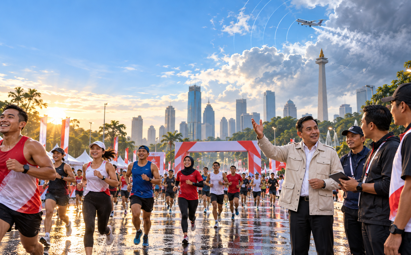 Pramono Klaim Modifikasi Cuaca Bantu Sukseskan Jakarta Running Festival