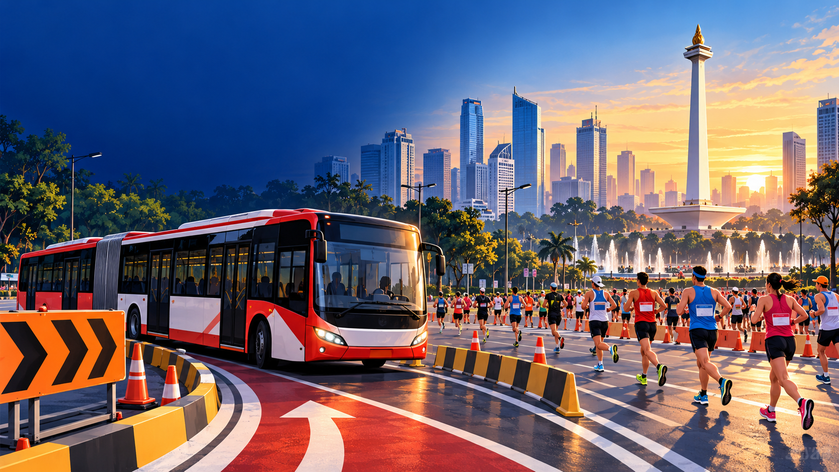 Rute Transjakarta Dialihkan Selama Jakarta Running Festival, Ini Daftarnya