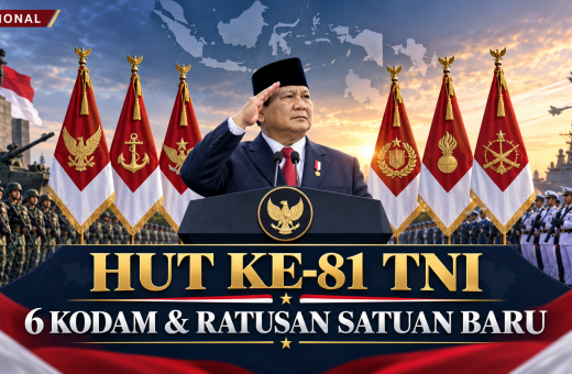 HUT ke-81 TNI, Prabowo Resmikan 6 Kodam dan Ratusan Satuan Baru
