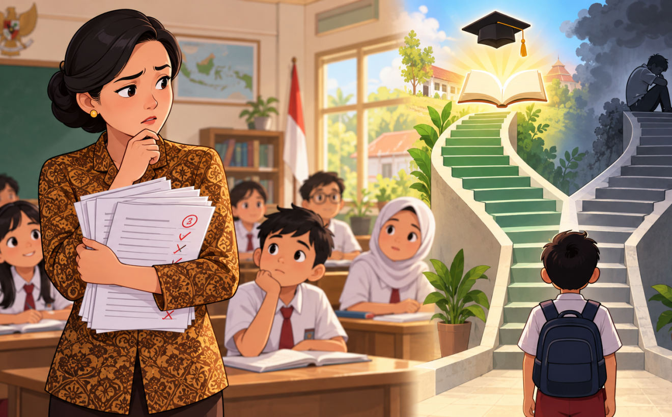 Dilema Guru di Tengah Wacana Siswa Tak Otomatis Naik Kelas