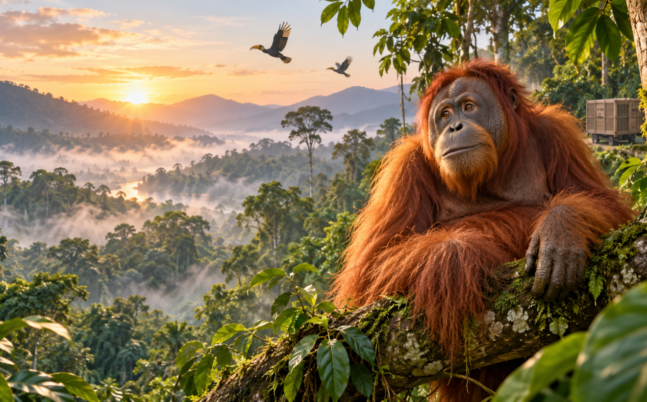Dari Apartemen di India, Rocky si Orangutan Akhirnya Pulang ke Indonesia