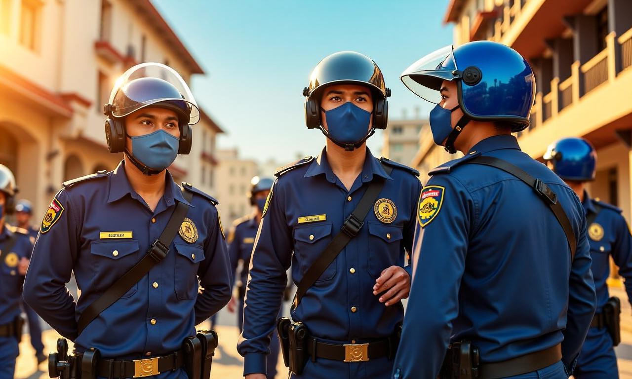 Momen Jenderal Polisi Punguti Sampah Usai Kawal Demo