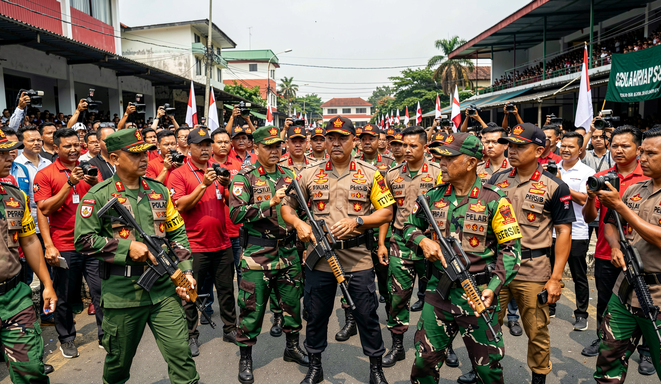 Ada Nobar Persija Vs Persib – TNI Polri Kawal Sejumlah Titik Demi Antisipasi Bentrok