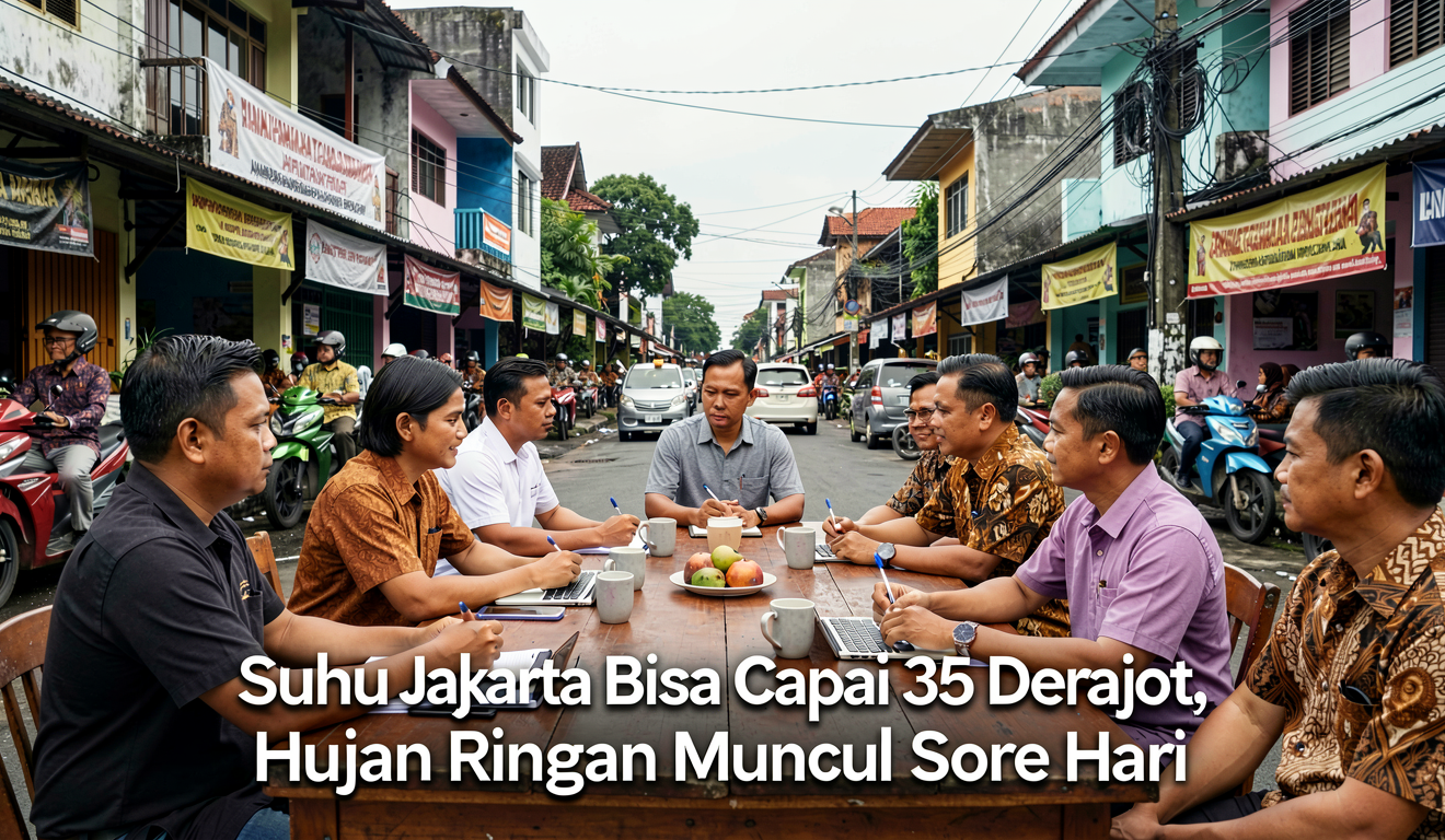 Suhu Jakarta Bisa Capai 35 Derajat, Hujan Ringan Muncul Sore Hari