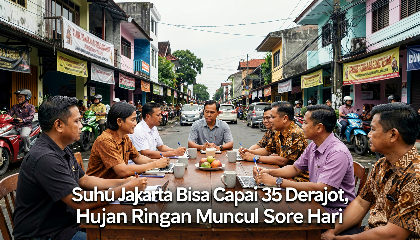 Suhu Jakarta Bisa Capai 35 Derajat, Hujan Ringan Muncul Sore Hari