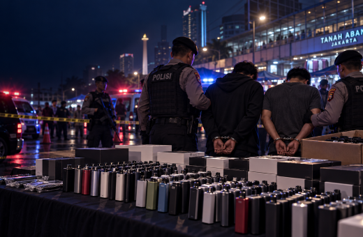 Bawa Ratusan Vape Etomidate, 2 Pria Ditangkap di Tanah Abang