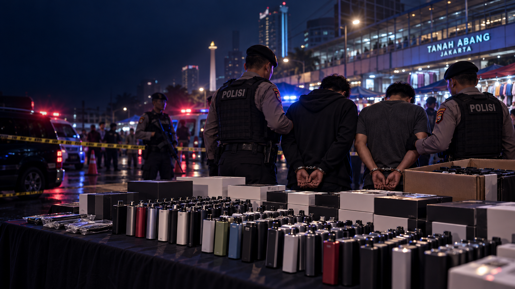 Bawa Ratusan Vape Etomidate, 2 Pria Ditangkap di Tanah Abang