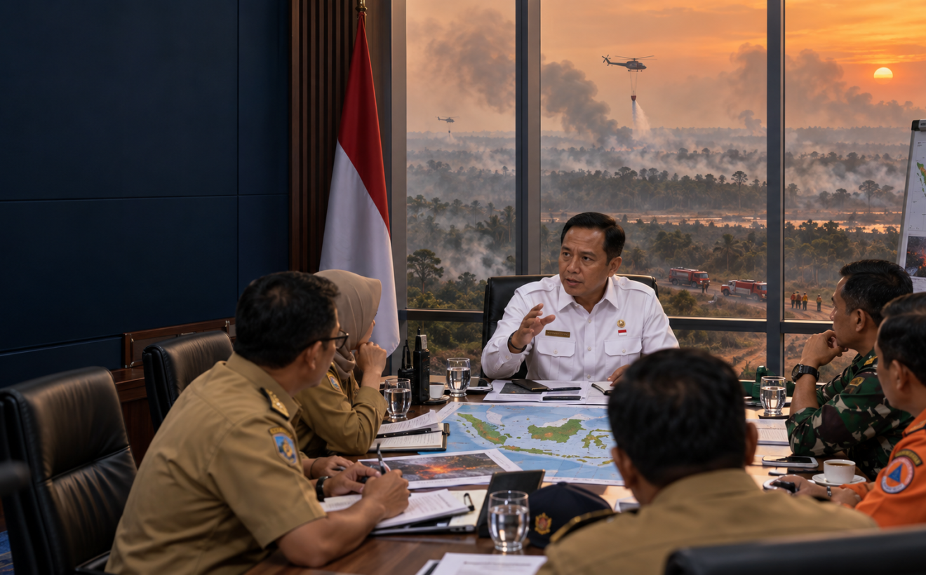 Mendagri Dorong Pemda Terdampak Karhutla Segera Gunakan Bantuan Anggaran Penanganan