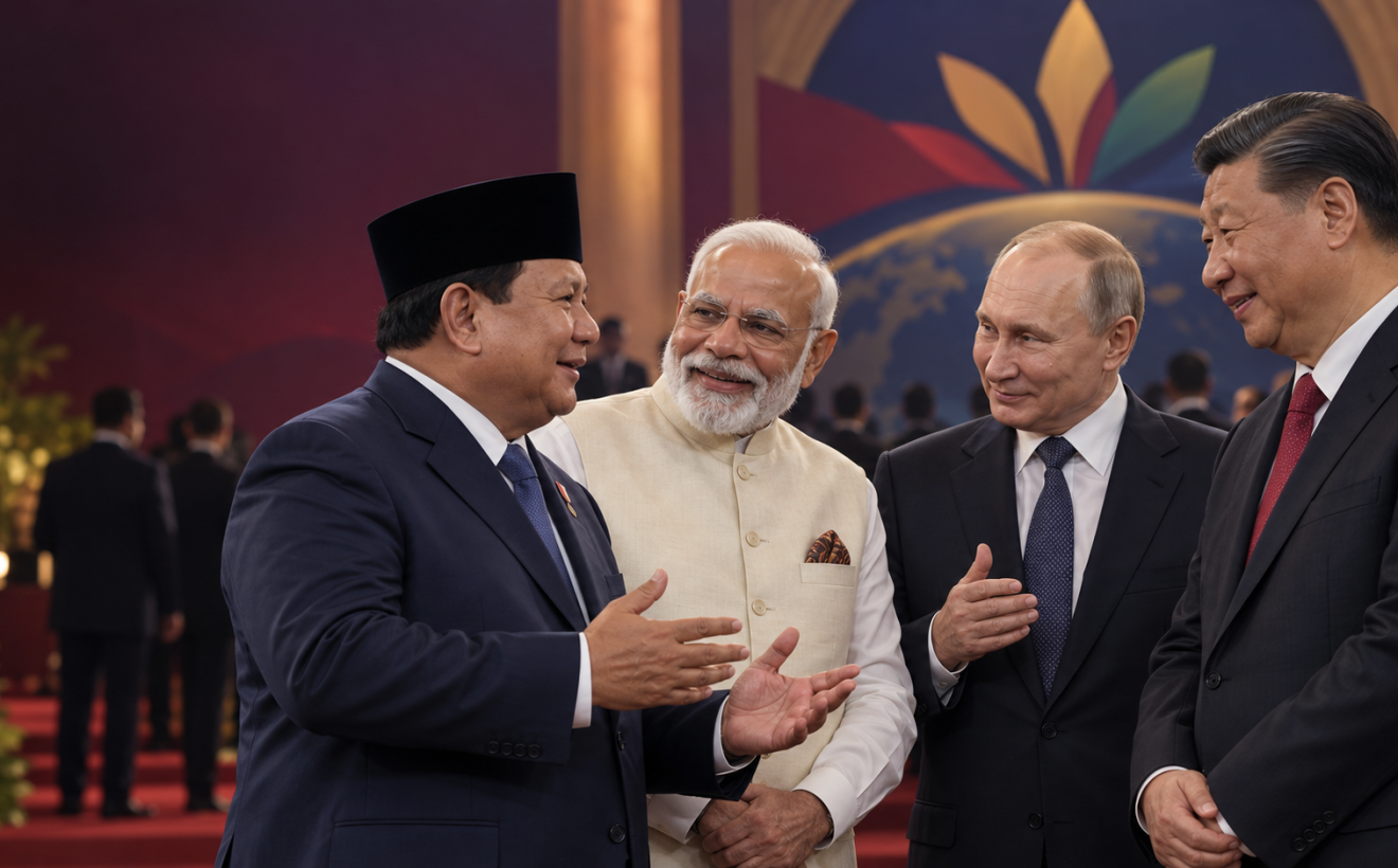 Momen Akrab Prabowo Bareng Modi, Putin, dan Xi Jinping Jelang Pembukaan KTT BRICS