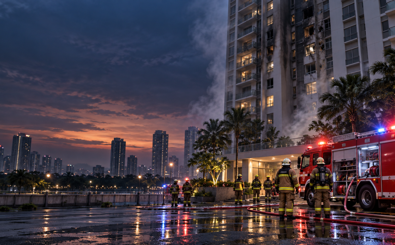 Kebakaran Apartemen Jakut Padam