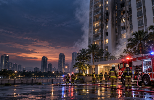 Kebakaran Apartemen Jakut Padam