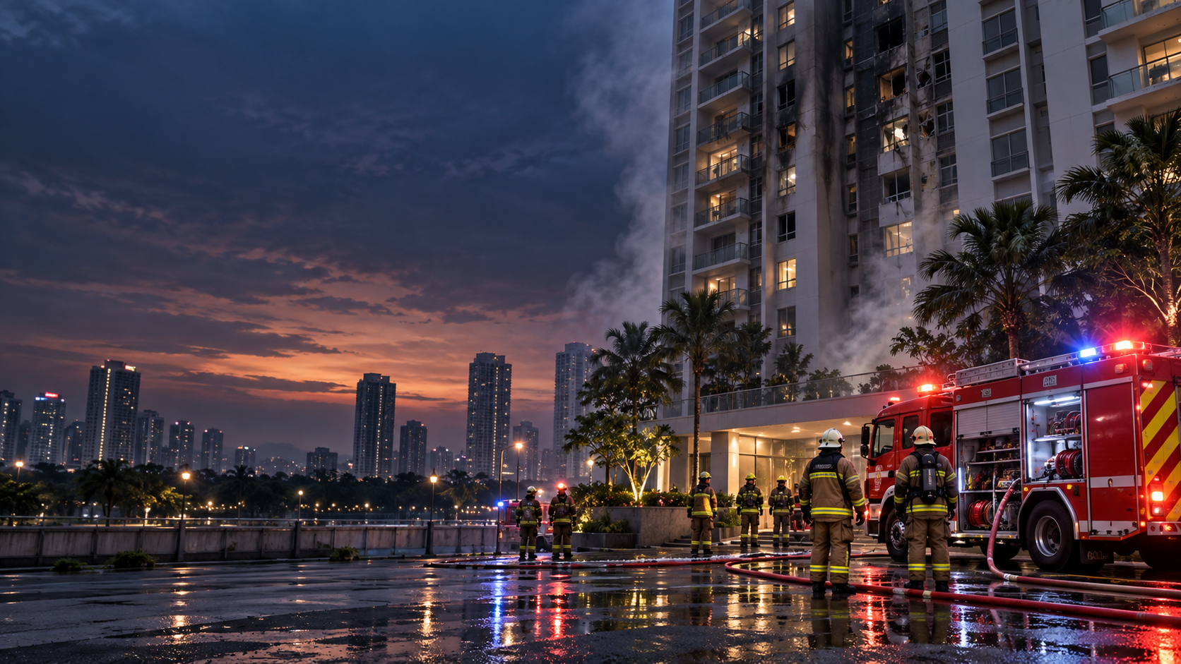 Kebakaran Apartemen Jakut Padam