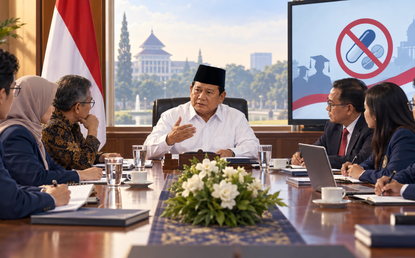 Prabowo Gelar Rapat Bahas Narkoba, Kampus Dilibatkan