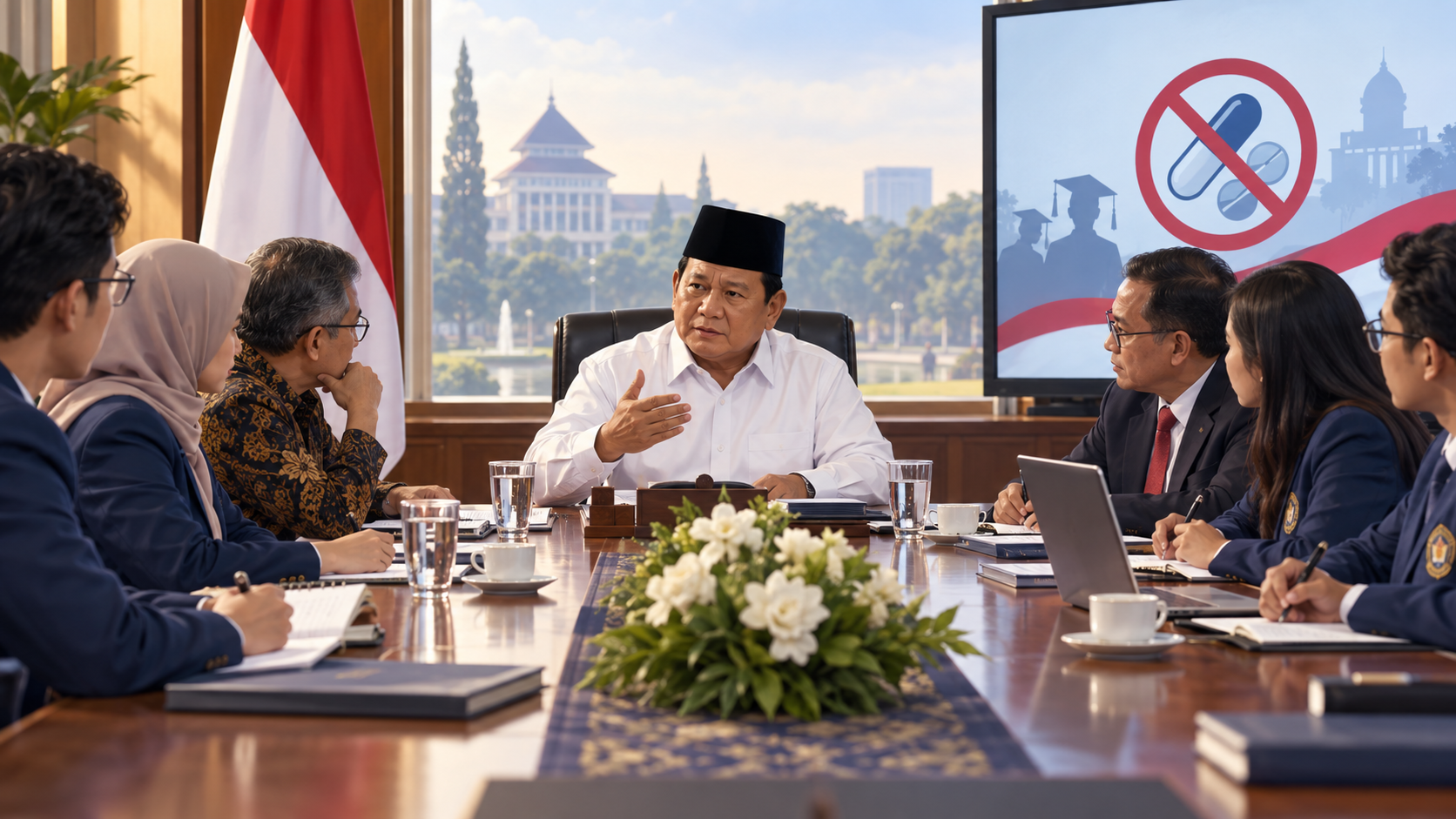 Prabowo Gelar Rapat Bahas Narkoba, Kampus Dilibatkan
