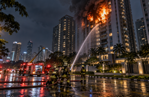 Kebakaran Apartemen Teluk Intan Jakut Diduga Akibat Korsleting Listrik