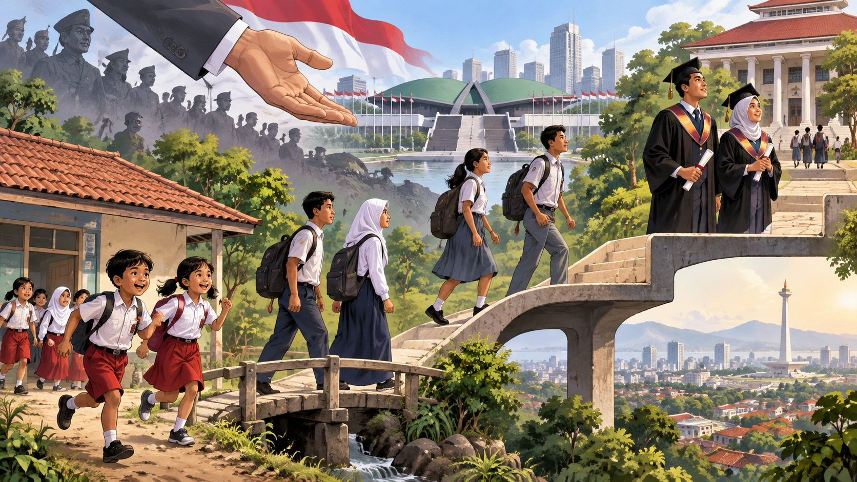 Prabowo Ingin Pendidikan SD hingga Universitas Gratis