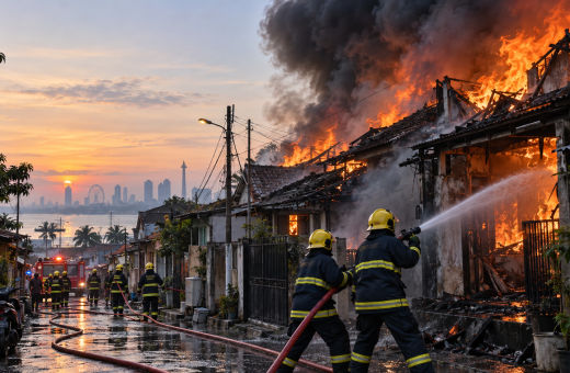 Kebakaran di Ancol Hanguskan 20 Rumah Pagi Ini