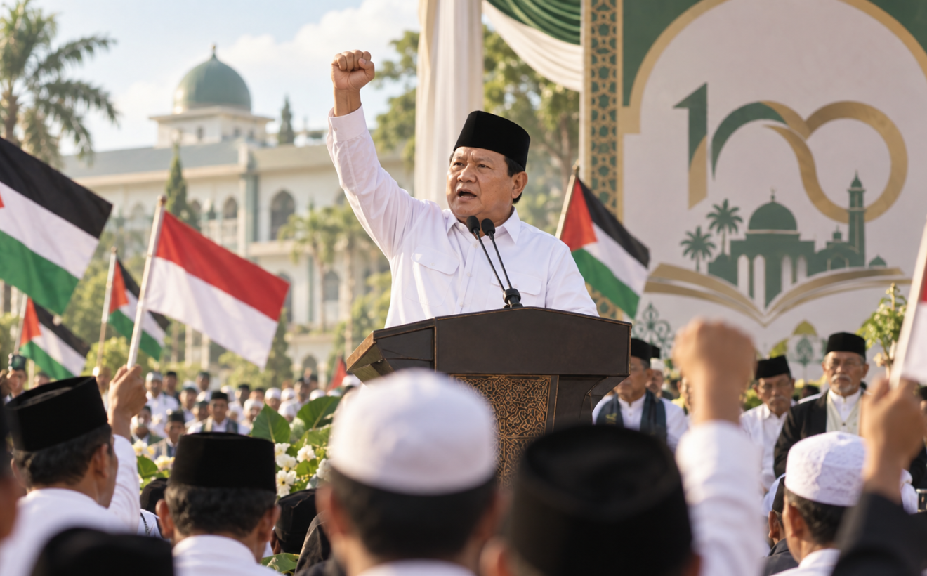 Momen Prabowo Teriakkan ‘Free Palestine’ Saat Syukuran 100 Tahun Gontor