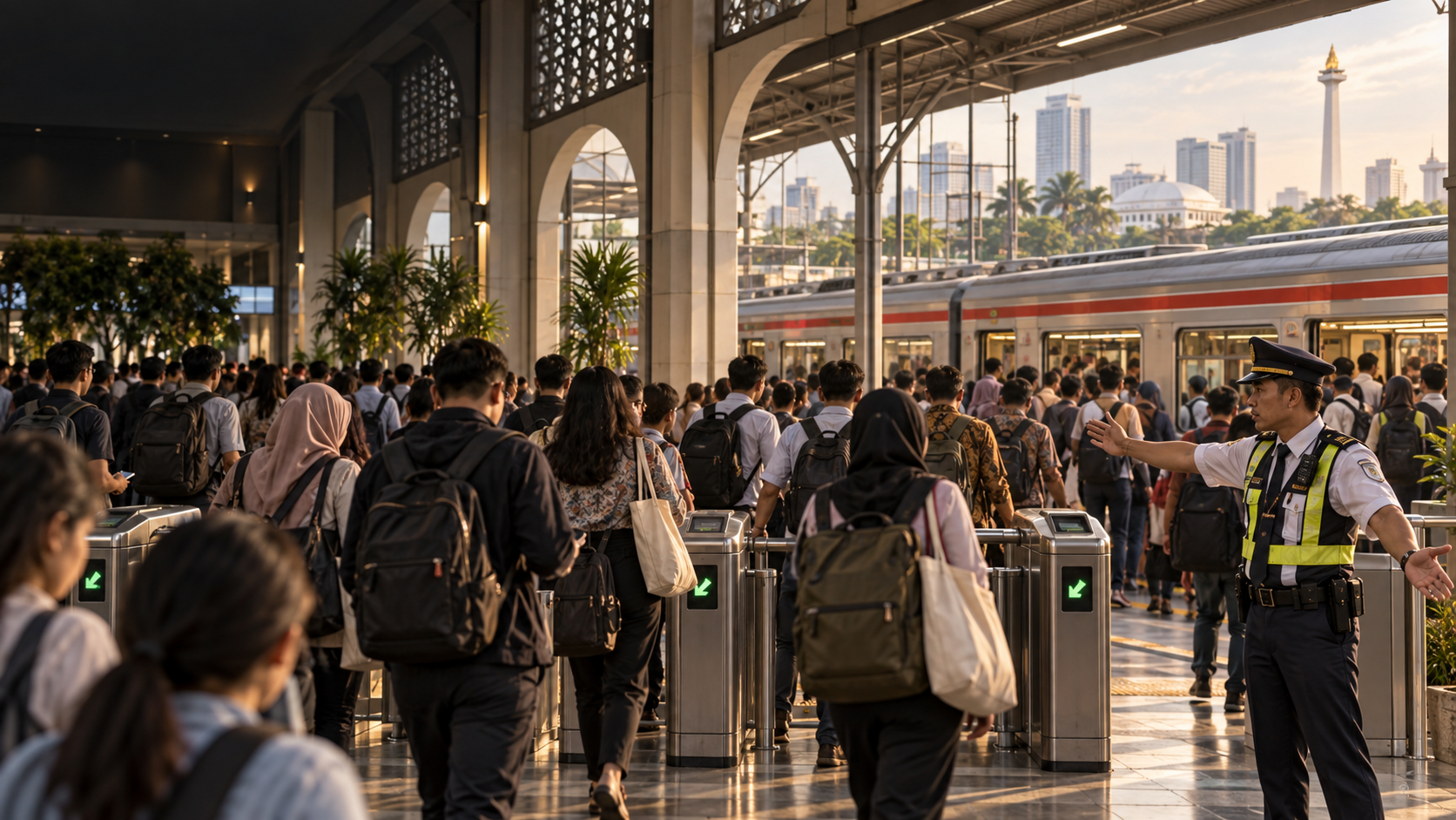 Stasiun Juanda Sempat Padat Penumpang, Ini Penyebabnya