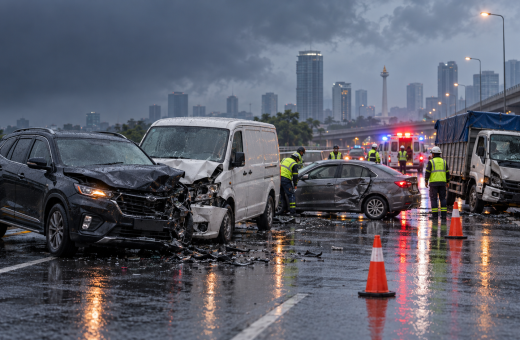 2 Orang Tewas dalam Kecelakaan 4 Kendaraan di Tol Dalam Kota