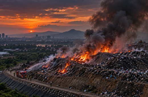 TPA Jatibarang Semarang Terbakar, Api Diduga Dipicu Gas Metana