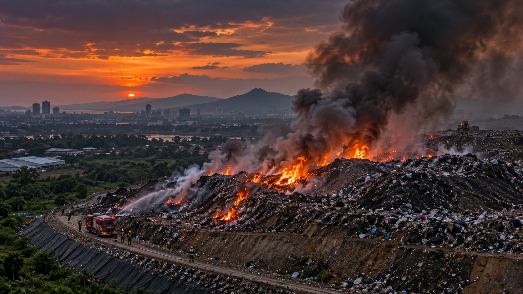 TPA Jatibarang Semarang Terbakar, Api Diduga Dipicu Gas Metana