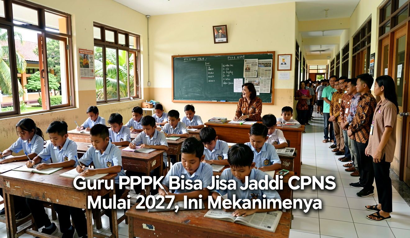 Guru PPPK Bisa Jadi CPNS Mulai 2027, Ini Mekanismenya