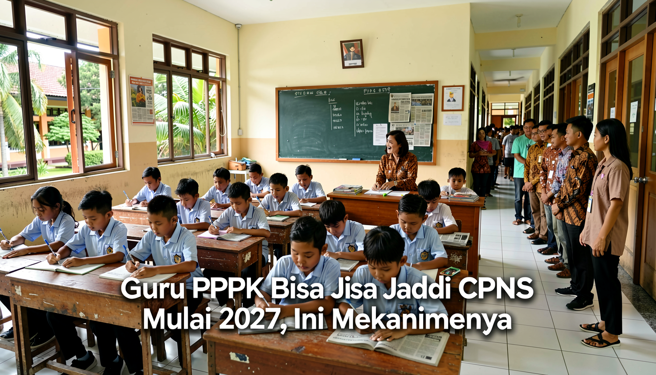 Guru PPPK Bisa Jadi CPNS Mulai 2027, Ini Mekanismenya