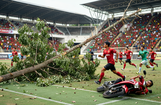 Pohon 15 Meter Tumbang di Semarang, 2 Pemotor Tewas