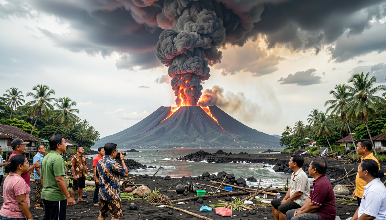 Cerita Warga Melihat Detik-detik Erupsi Anak Krakatau