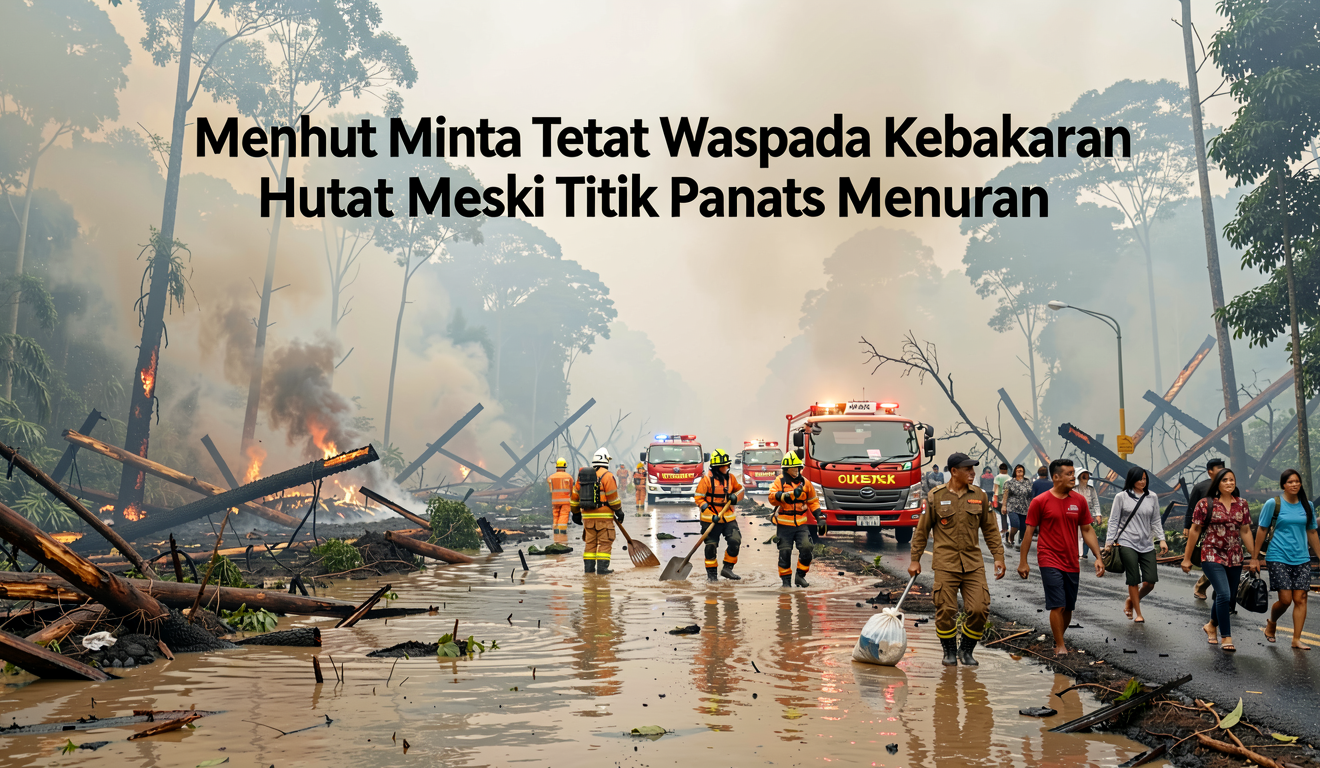 Menhut Minta Tetap Waspada Kebakaran Hutan Meski Titik Panas Menurun
