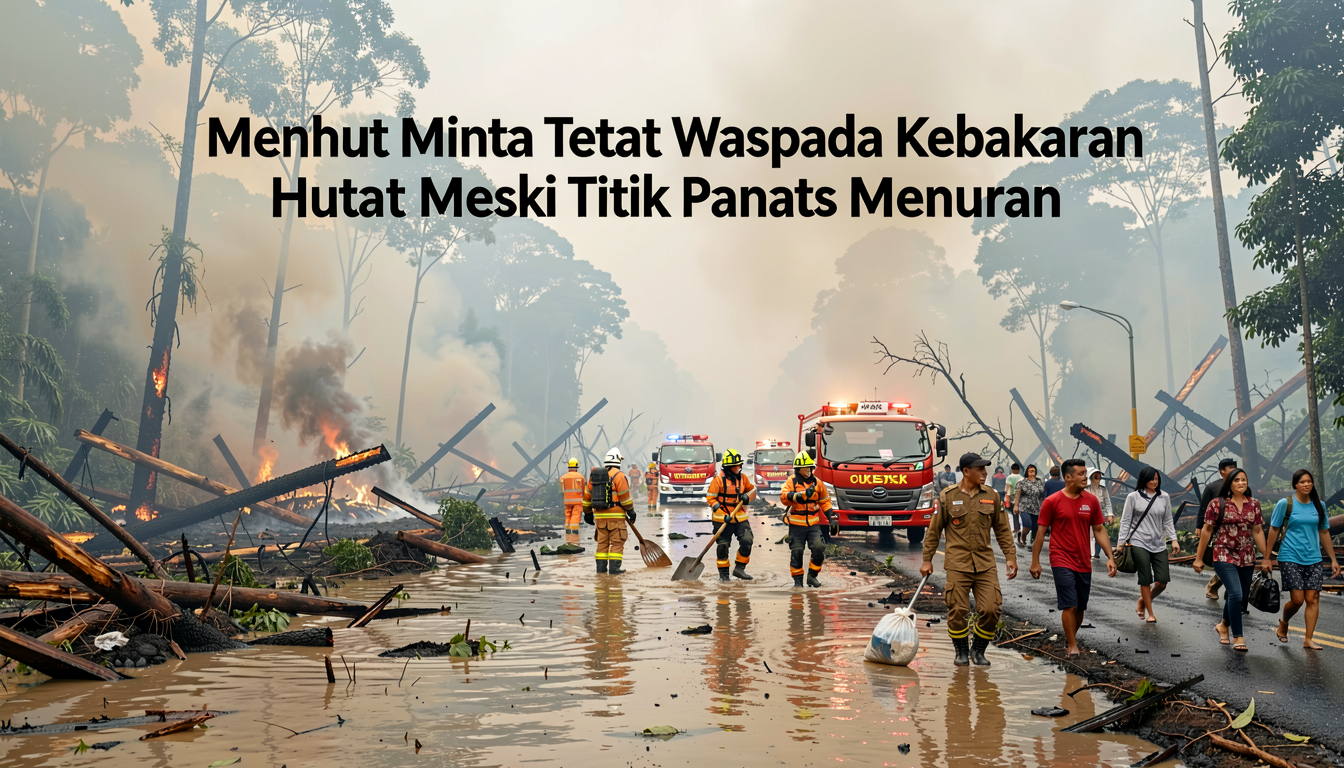 Menhut Minta Tetap Waspada Kebakaran Hutan Meski Titik Panas Menurun