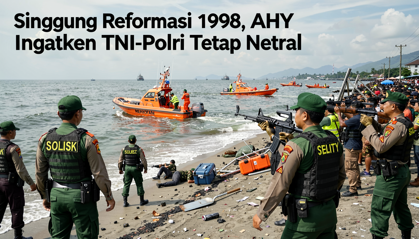 Singgung Reformasi 1998, AHY Ingatkan TNI-Polri Tetap Netral