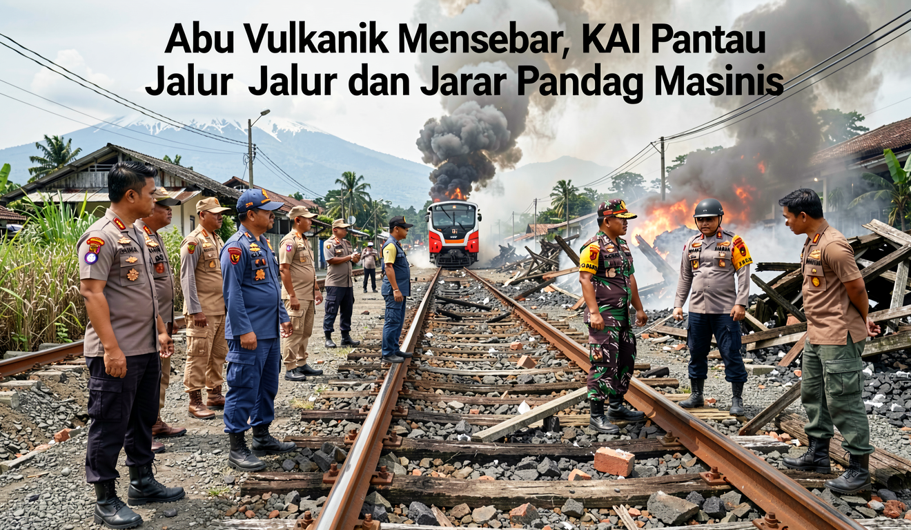 Abu Vulkanik Menyebar, KAI Pantau Jalur dan Jarak Pandang Masinis